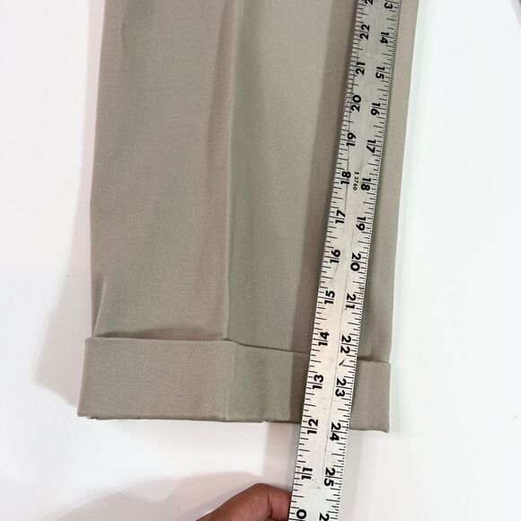 Chico's Pants The Ultimate Fit Crop Womens Medium Tan Flat Front NEW Belt Loops - Picture 3 of 12